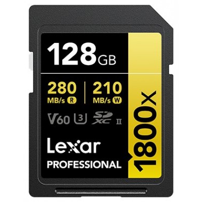 Lexar Professional 1800x 128 GB SDXC UHS-II Clase 10 (Espera 4 dias)