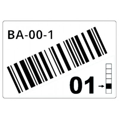 BROTHER Caja de 1 rollo de etiquetas precortadas para estanterias y estanterias paletizadas de 55 x 85 mm. Blanco, para codigos de barras - 340 etiquetas/rollo