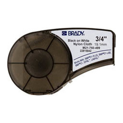BRADY Cinta de Etiquetas negro sobre blanco LABEL 0.75" W X 16" L WHITE