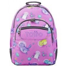 MOCHILA ESCOLAR GATOS ASTRONAUTAS TOTTO MA04ECO029-2310N-9I9 (Espera 4 dias)