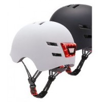 YOUIN Casco con LED frontal/trasero BLANCO talla M