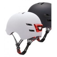 YOUIN CASCO CON LED FRONTAL Y TRASERO BLANCO  (TALLA L) (Espera 4 dias)