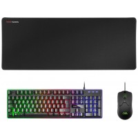 TECLADO MOUSE Y ALFOMBRILLA MARS GAMING MCPWXES NEGRO