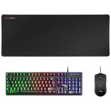 TECLADO MOUSE Y ALFOMBRILLA MARS GAMING MCPWXES NEGRO