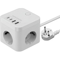 CARGADOR CUBO 3xAC + 2xUSB-C + 2xUSB-A 35W PD+GaN TYPE-F BLANCO MARS GAMING (Espera 4 dias)-8SX CARGADOR CUBO 3xAC + 2xUSB-C + 2xUSB-A 35W PD+GaN TYPE-F BLANCO MARS GAMING (Espera 4 dias)