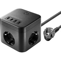 CARGADOR CUBO 3xAC + 2xUSB-C + 2xUSB-A 35W PD+GaN TYPE-F NEGRO MARS GAMING (Espera 4 dias)-5SX CARGADOR CUBO 3xAC + 2xUSB-C + 2xUSB-A 35W PD+GaN TYPE-F NEGRO MARS GAMING (Espera 4 dias)