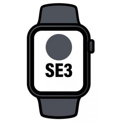 APPLE WATCH SE 3 CAJA ALUMINIO MEDIANOCHE CELL 44mm CORREA DEPORTIVA NEGRA M/L (Espera 4 dias)