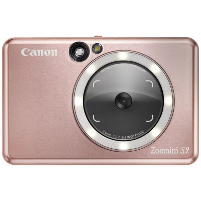 CANON CAMARA IMPRESORA INSTANTANEA ZOEMINI S2 ORO ROSA/ 8MP/ BLUETOOTH/ CAPACIDAD 10 HOJAS