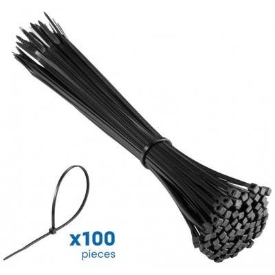 Ewent EW1564 presilla Brida de entrada paralela Nylon Negro 100 pieza(s) (Espera 4 dias)