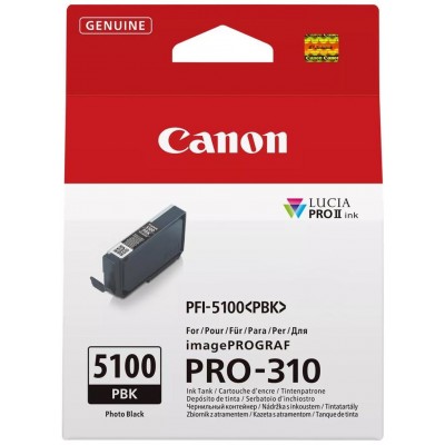 CANON Cartucho PFI-5100PBK negro foto 14,4ml para PRO-310