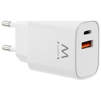 Ewent EW1326 cargador de dispositivo m&oacute;vil Universal Blanco Corriente alterna Carga r&aacute;pida Interior (Espera 4 dias)