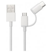 CABLE XIAOMI MI 2 IN 1 USB MICRO USB TO TYPE C - 100 (Espera 4 dias)