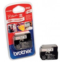 BROTHER Cinta No laminada Blanco / rojo 9 mm