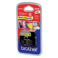 BROTHER Cinta No laminada amarillo/negro 9mm, 8m