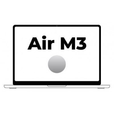 MACBOOK AIR APPLE 13"" M3 8CORE GPU SILVER 256GB (Espera 4 dias)