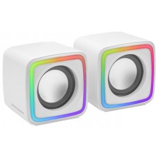 ALTAVOCES 2.0 MARS GAMING MSCUBE WHITE 8W RMS SONIDO