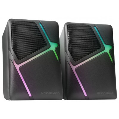 ALTAVOCES 2.0 MARS GAMING MS-H NEGRO 10W ILUMINACION
