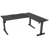 MESA GAMING GENESIS HOLM MODULAR 160 RGB ESQUINA NEGRO 160X75 CM