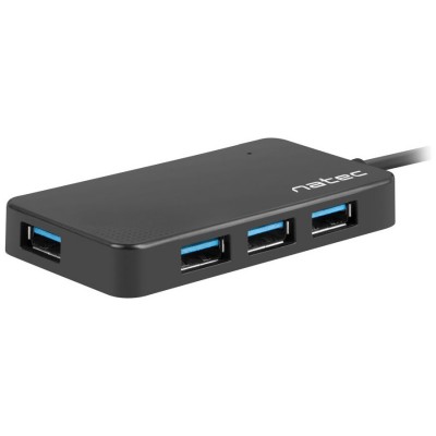 HUB NATEC SILKWORM USB-C 4 PUERTOS USB 3.0 NEGRO