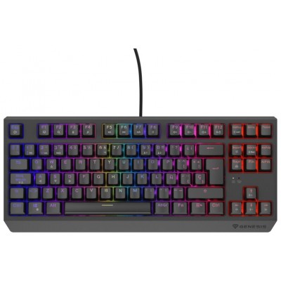 TECLADO GAMING GENESIS THOR230 TKL ES USB RETROILUMINADO MECANICO NEGRO