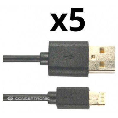 KIT 5 UNIDADES CABLE LIGHTING NORTESS IPHONE 5 6/7/8/