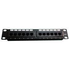 PEPEGREEN PATCH PANEL 10" 12 PUERTOS Cat 6 UTP