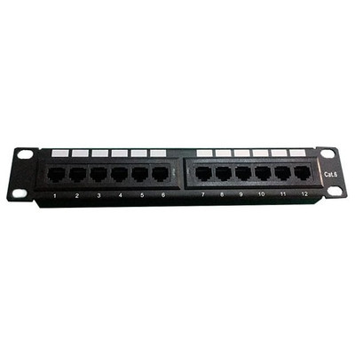 PEPEGREEN PATCH PANEL 10" 12 PUERTOS Cat 6 UTP