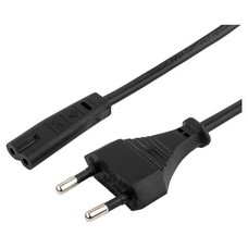 Gembird Cable Alimentaci&oacute;n Euro 2pin C7 1.8M Negro