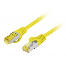 CABLE RED LANBERG LATIGUILLO CAT.6A S/FTP LSZH CU 0.5M AMARILLO FLUKE PASSED