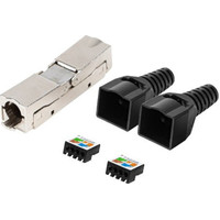 CONECTOR LANBERG ADAPTADOR 2X RJ45 CAT6 FTP PLUG 8P8C TOOL-LESS