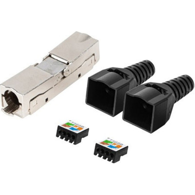 CONECTOR LANBERG ADAPTADOR 2X RJ45 CAT6 FTP PLUG 8P8C TOOL-LESS