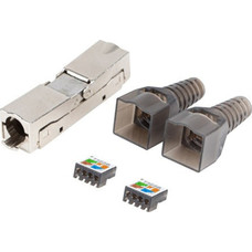 CONECTOR LANBERG ADAPTADOR 2X RJ45 CAT6A FTP PLUG 8P8C TOOL-LESS-SX2 CONECTOR LANBERG ADAPTADOR 2X RJ45 CAT6A FTP PLUG 8P8C TOOL-LESS