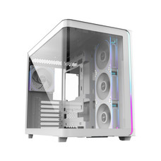 FSP CAJA M580-WP (ATX MID TOWER, USB3.0 X 2, TYPE C, WHITE, 120MM PWM ARGB REVERSE FANS&times; 4, DIGITAL FAN SPEED (Espera 4 dias)