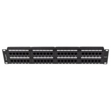 PATCH PANEL LANBERG 48 PUERTOS 2U 19? CAT.6 NEGRO