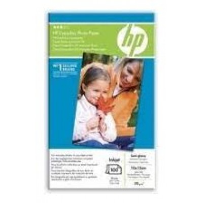 HP Papel Fotográfico Semisatinado Uso Diario. 100 hojas, 10cm. X 15cm., 175g.