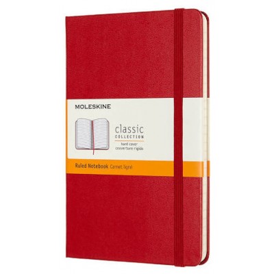 LIBRETA CLASICA TAPA DURA ROJA M (11,5X18CM) RAYADA MOLESKINE QP050F2 (Espera 4 dias)