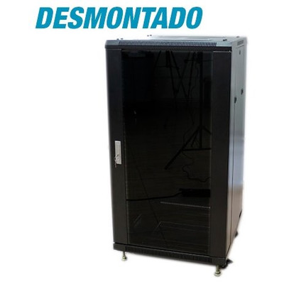 PEPEGREEN ARMARIO RACK 19" 22U 60X100 DESMONTADO PUERTA DELANTERA CRISTAL Y PUERTA TRASERA METALICA