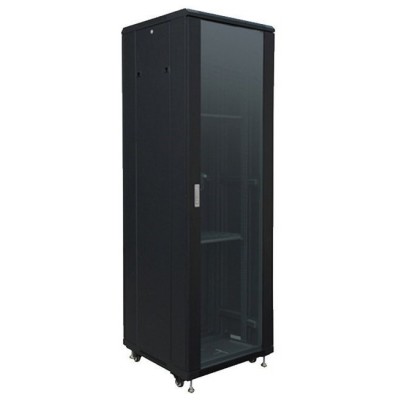 PEPEGREEN ARMARIO RACK 19" 42u 60X60 MONTADO PUERTA DELANTERA CRISTAL Y TRASERA METALICA, PIES Y RUEDAS
