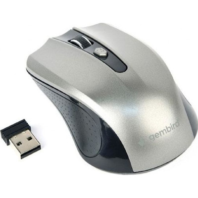 Gembird Rat&oacute;n &Oacute;ptico Inal&aacute;mbr. 1600 DPI Negro/Gris
