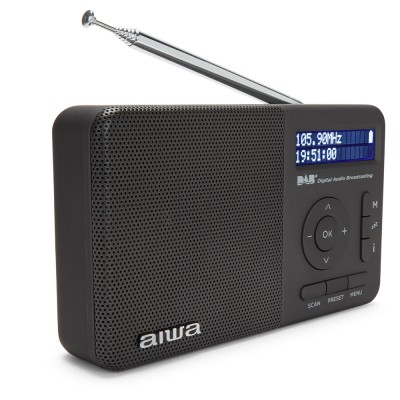 RADIO DIGITAL CON ALTAVOZ AIWA RD-40DAB/BK 50 MEMORIAS