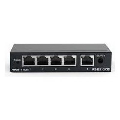 Ruijie Unmanaged Switch 5xGb RJ45 Steel Case