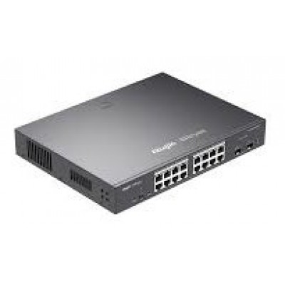 REYEE 18-Port Gigabit Smart POE Switch, 16 Gigabit RJ45 Ports including 16 POE/POE+ Ports, 2 SFP Sl