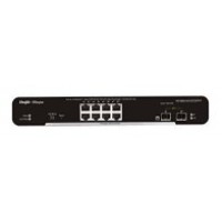 REYEE 8-Port Gigabit L2 Managed Switch, 8 Gigabit RJ45 Ports,2 SFP Slots, Desktop Steel Case