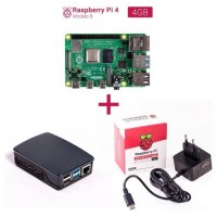 Kit raspberry Pi 4 4 GB. Incluye caja negra-20SX Kit raspberry Pi 4 4 GB. Incluye caja negra