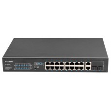 SWITCH LANBERG 18 PTOS 100MB 16xPOE+/2x GBIT ETHER 250W RACK 19"-SX35 SWITCH LANBERG 18 PTOS 100MB 16xPOE+/2x GBIT ETHER 250W RACK 19"