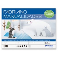 BLOC 10 HOJAS MANUALIDADES CARTULINA BLANCA FABRIANO S0400003 (Espera 4 dias)