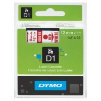 DYMO Cinta LM D1 12mmx7m Rojo/blanco