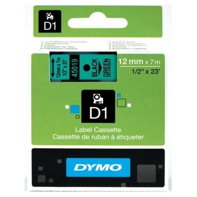 DYMO Cinta LM D1 12mmx7m Negro/verde