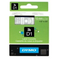 DYMO Cinta LM D1 12mmx7m Blanco/transparente