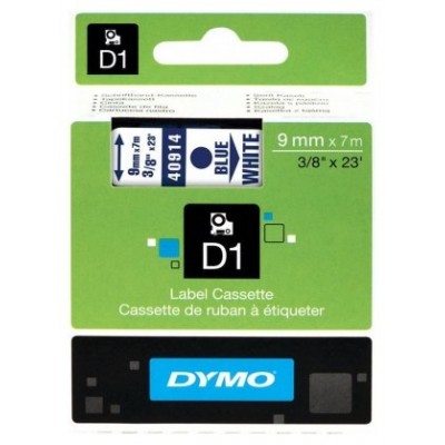 DYMO Cinta LM D1 9mmx7m Azul/blanco
